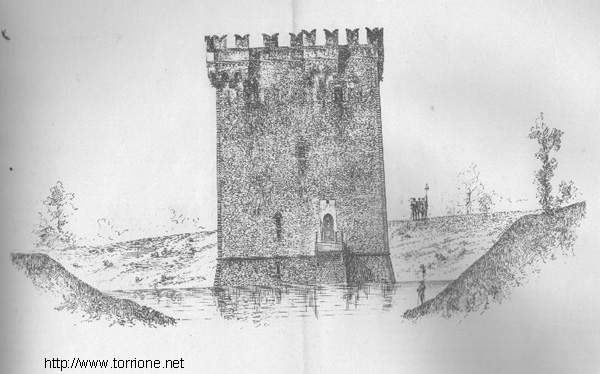 disegno della torre con fossato